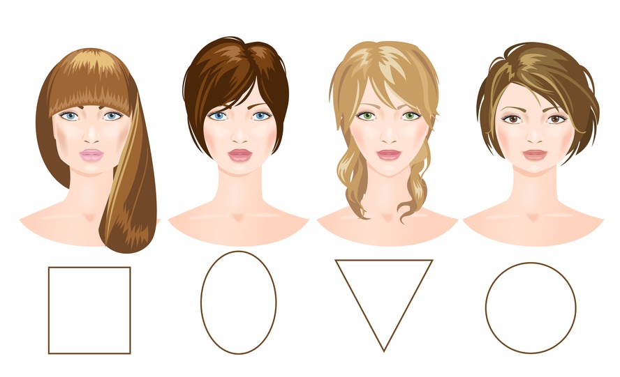 Set of different woman's faces. Vector
